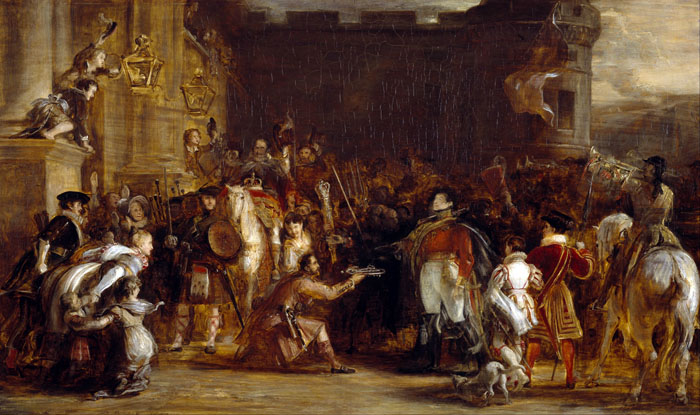 the entrance of george the fourth at the palace of holyrood house